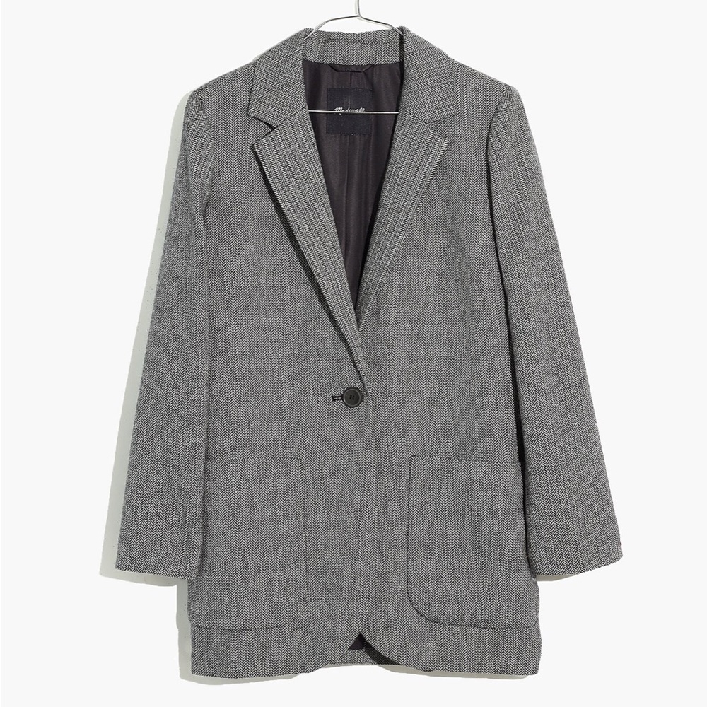Madewell Herringbone Larson Blazer